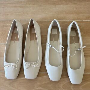 NEW Dolce Vita Cream Flats with Bow and Strap